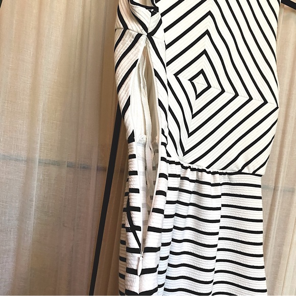 Anthropologie Maeve Mitred Diamond Striped Dress Size 6 - Picture 6 of 11